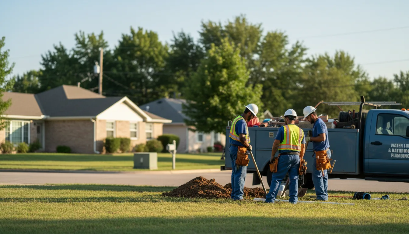 Residential water line and bathroom plumbing service in Bedford, PA